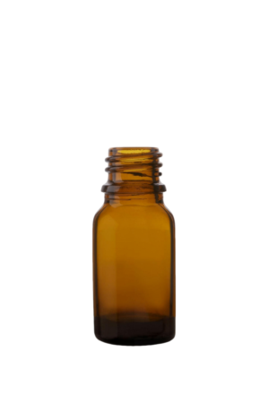 10ml amber glass bottle for essential oils, perfume oils, tinctures and sample-sized formulations