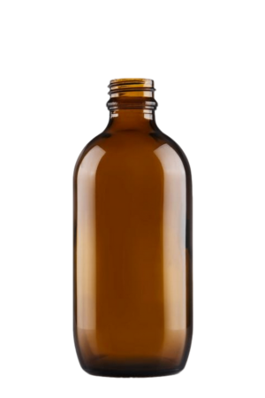 200ml amber glass bottle with UV protection for storing essential oils, carrier oils and cosmetic products