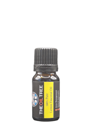 Pure lemon essential oil with fresh citrus aroma for aromatherapy, cleaning products and natural formulations