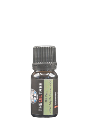 Pure lemon myrtle essential oil with vibrant citrus aroma for aromatherapy, diffusers and natural wellness products