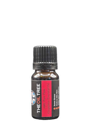 Pure pink grapefruit essential oil with fresh citrus aroma for aromatherapy, diffuser blends and body care products