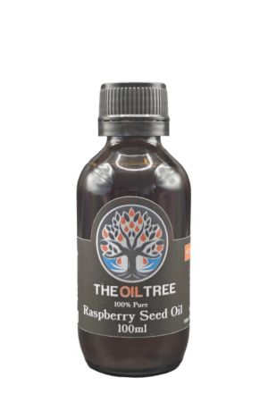 Pure raspberry seed oil rich in antioxidants for facial serums, skincare products and cosmetic formulations