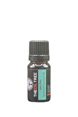 Pure spearmint essential oil with sweet mint aroma for aromatherapy, diffuser blends and natural wellness products