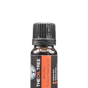 Pure turmeric essential oil with warm spicy aroma for aromatherapy, skincare formulations and natural wellness products