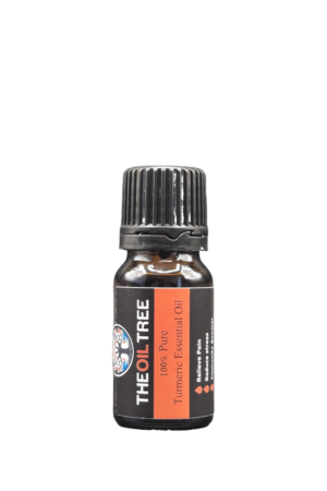 Pure turmeric essential oil with warm spicy aroma for aromatherapy, skincare formulations and natural wellness products