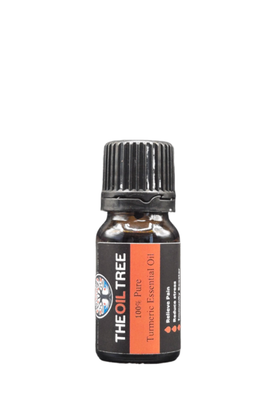 Pure turmeric essential oil with warm spicy aroma for aromatherapy, skincare formulations and natural wellness products